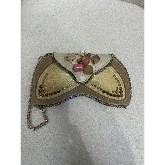 Bracher Emden London Women's Embellished Leather Clutch Bag - Picture 4 of 4